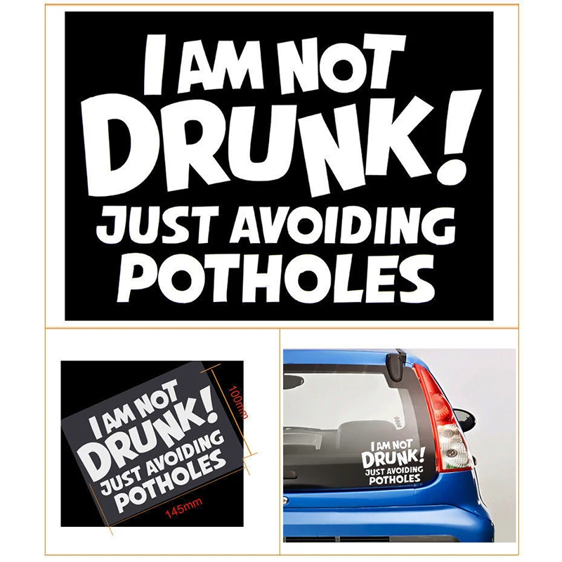 I'm Not Drunk Just Avoiding Potholes Car Styling Funny Car Sticker Vinyl Decor Decal
I'm Not Drunk Just Avoiding Potholes Car Styling Funny Car Sticker Vinyl Decor Decal