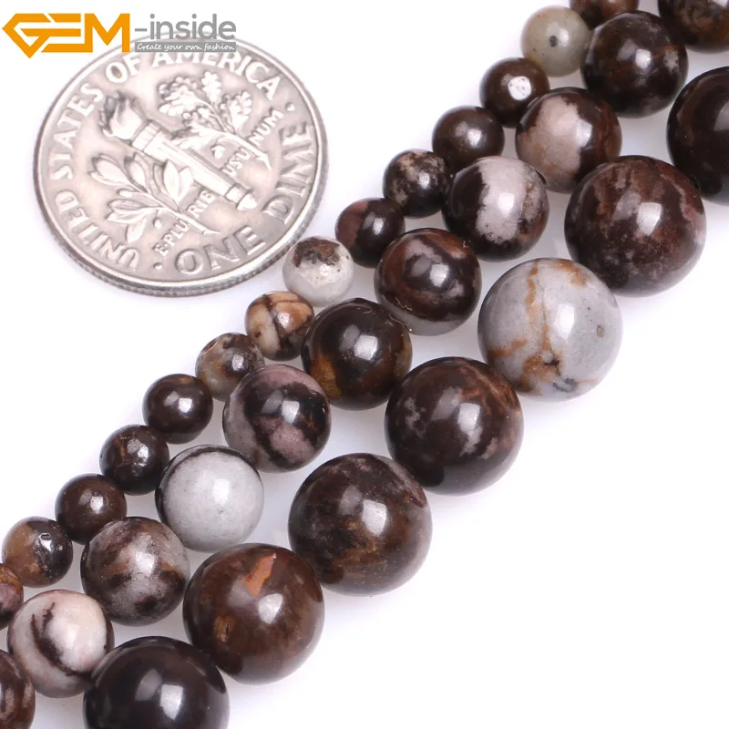 Gem-inside 4-12mm 15'' Natural Round Brown Semi Precious Outback Jasper Stone Beads For Jewelry Making Bracelet DIY Beads
Gem-inside 4-12mm 15'' Natural Round Brown Semi Precious Outback Jasper Stone Beads For Jewelry Making Bracelet DIY Beads