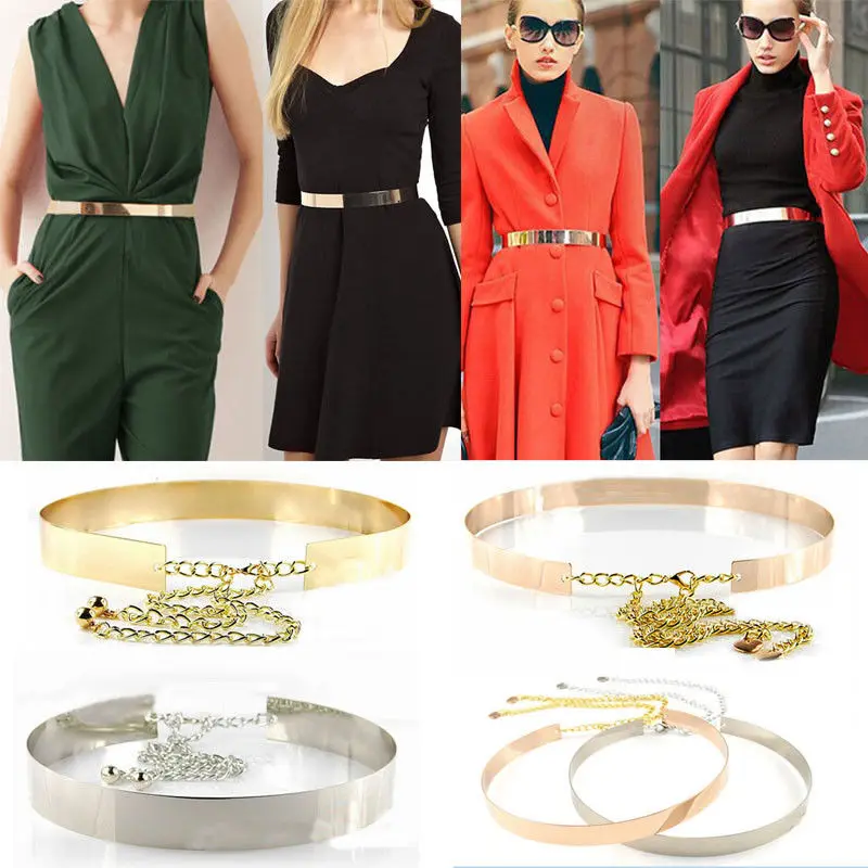 Women Adjustable Metal Waist Belt Metallic Bling Full Metal Waist Mirror Wide Gold Plate slim Simple Belt
Women Adjustable Metal Waist Belt Metallic Bling Full Metal Waist Mirror Wide Gold Plate slim Simple Belt