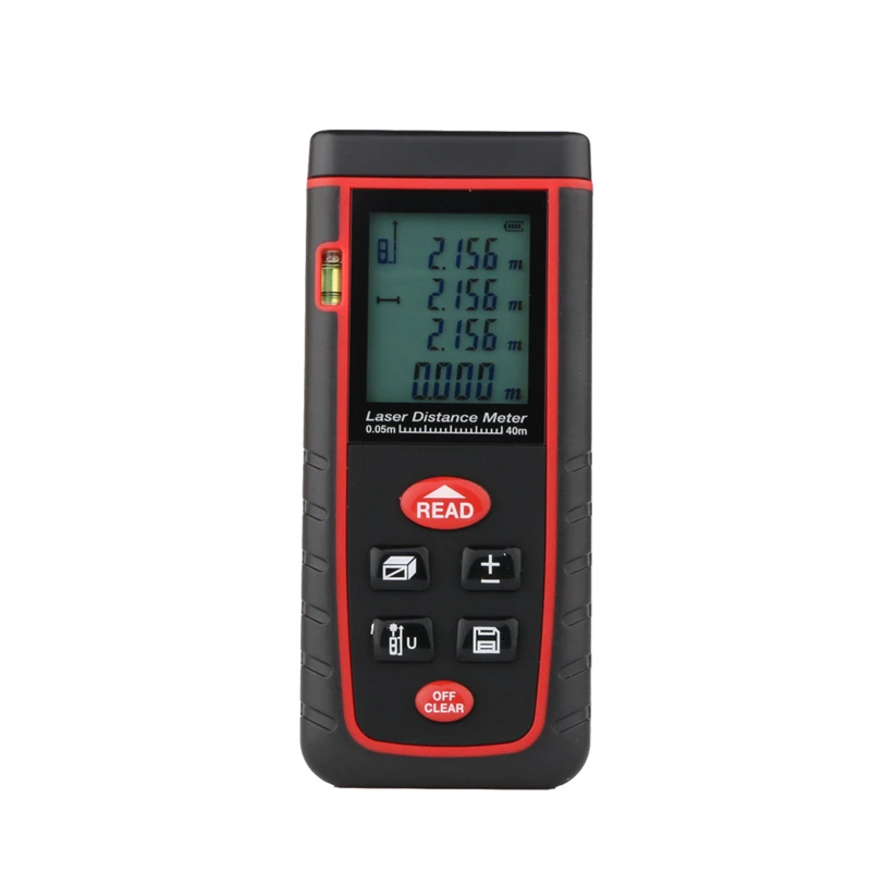 40M Handheld LCD Laser Rangefinder Telemetre Durable Laser Distance Meter With Level Bubble Distance Area Volume Measure Tools
40M Handheld LCD Laser Rangefinder Telemetre Durable Laser Distance Meter With Level Bubble Distance Area Volume Measure Tools