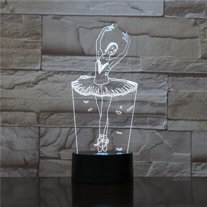 GX1711 3D Illusion Lamp Ballet Girl LED USB 3D Night Lights 7 Colors Flashing Novelty LED Table Lamp Kids Bedside Decorations
GX1711 3D Illusion Lamp Ballet Girl LED USB 3D Night Lights 7 Colors Flashing Novelty LED Table Lamp Kids Bedside Decorations