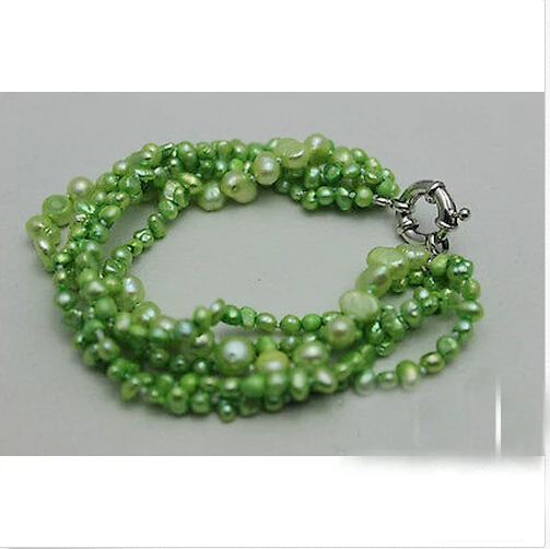 Wedding Woman Jewelry Pearl 5 Strand Bracelet 8mm Bright Apple Green Baroque Natural Freshwater Pearl Bracelet
Wedding Woman Jewelry Pearl 5 Strand Bracelet 8mm Bright Apple Green Baroque Natural Freshwater Pearl Bracelet