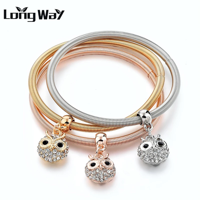 LongWay Trendy 3 PCS/Set Cute Gold color OWL Charm Bracelets for Women Crystal Bracelet & Bangle Christmas Gifts SBR170022
LongWay Trendy 3 PCS/Set Cute Gold color OWL Charm Bracelets for Women Crystal Bracelet & Bangle Christmas Gifts SBR170022