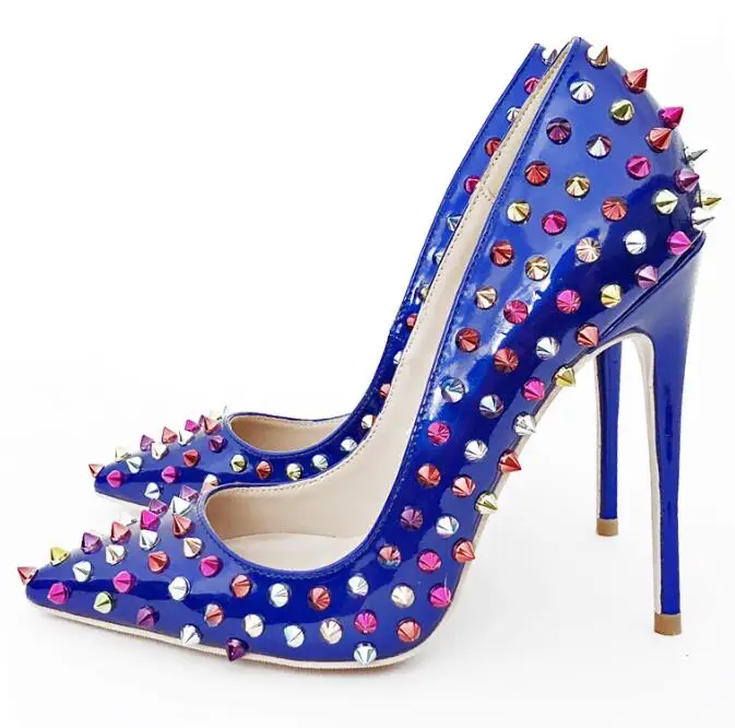 BONJEAN Pointed Toe Colorful Rivets Studded High Heel Shoes Sexy Thin Heels Dress Shoes Woman Shallow Stiletto Pumps
BONJEAN Pointed Toe Colorful Rivets Studded High Heel Shoes Sexy Thin Heels Dress Shoes Woman Shallow Stiletto Pumps