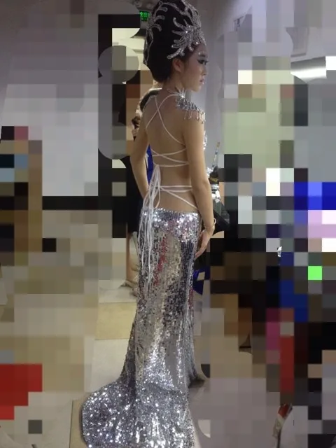 Lady Rhinestone Stage Wear Women Paillette Headdress Slim Hip Coverall Female Singer Ds Dj Dance Jazz Dance Costume Stage Wear
Lady Rhinestone Stage Wear Women Paillette Headdress Slim Hip Coverall Female Singer Ds Dj Dance Jazz Dance Costume Stage Wear