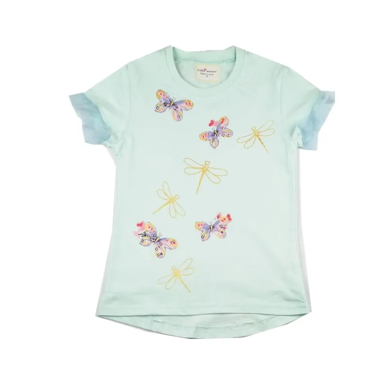 Little Maven/Новые летние детские короткие милые трикотажные хлопковые повседневные футболки с круглым вырезом и аппликацией в виде стрекозы и б...
Little Maven/Новые летние детские короткие милые трикотажные хлопковые повседневные футболки с круглым вырезом и аппликацией в виде стрекозы и б...