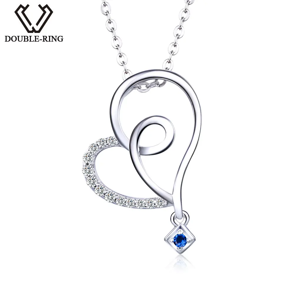 DOUBLE-R Created Sapphire Pendants Real 925 Sterling Silver Heart Pendant necklaces Gemstone Fine Jewelry
DOUBLE-R Created Sapphire Pendants Real 925 Sterling Silver Heart Pendant necklaces Gemstone Fine Jewelry