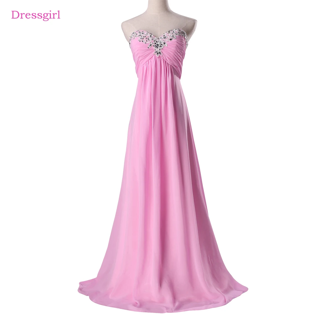 Pink Cheap Bridesmaid Dresses Under 50 A-line Sweetheart Chiffon Lace Crystals Long Wedding Party Dresses
Pink Cheap Bridesmaid Dresses Under 50 A-line Sweetheart Chiffon Lace Crystals Long Wedding Party Dresses