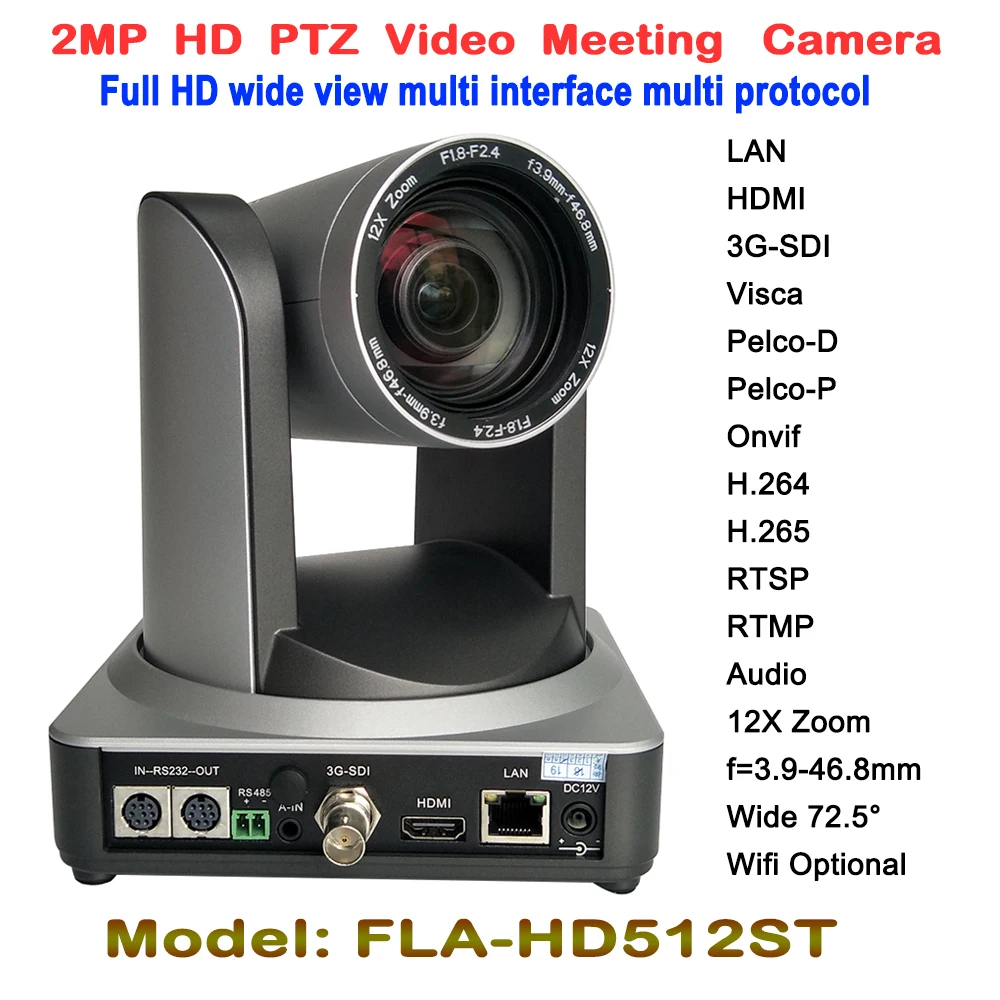 Фото Full HD 1080P PTZ видеокамера для встреч CMOS 12X оптический широкоугольный 2 0
