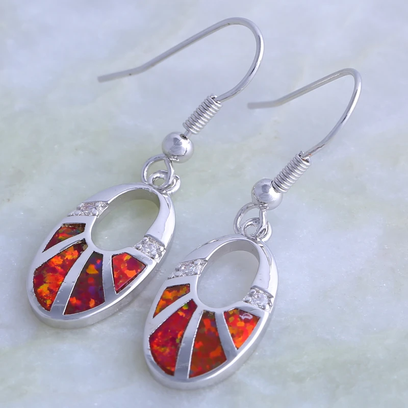 Ravishing Silver Color Overlay Earrings Orange Opal Earrings Fashion Jewelry For Women E252
Ravishing Silver Color Overlay Earrings Orange Opal Earrings Fashion Jewelry For Women E252