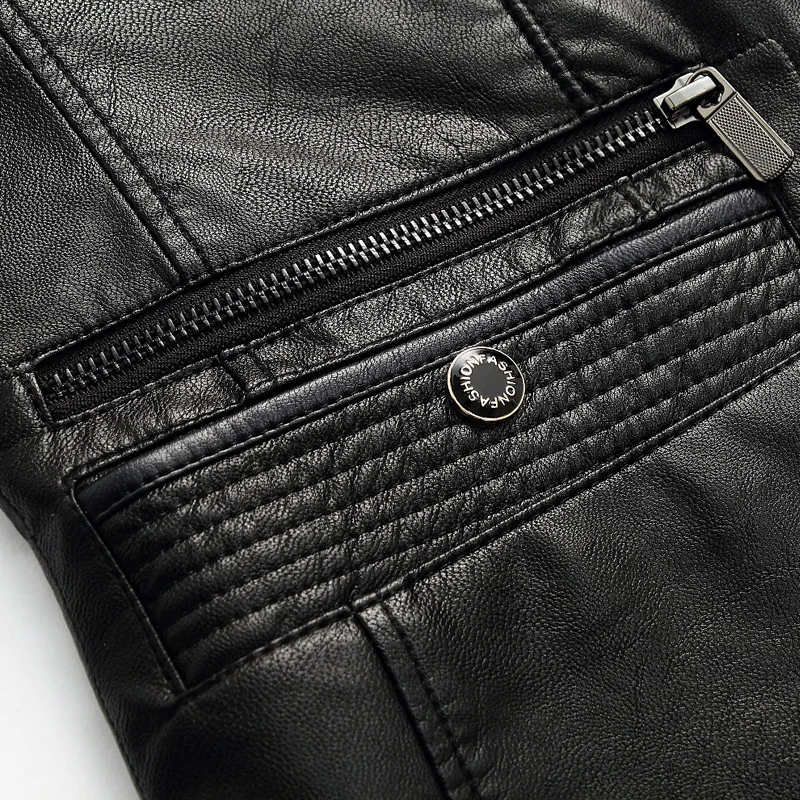 QUANBO Fashion Casual Mens Leather Jacket New Spring Autumn Top Quality High imitation Suit Collar Sheep skin Thin Leather Coat
QUANBO Fashion Casual Mens Leather Jacket New Spring Autumn Top Quality High imitation Suit Collar Sheep skin Thin Leather Coat