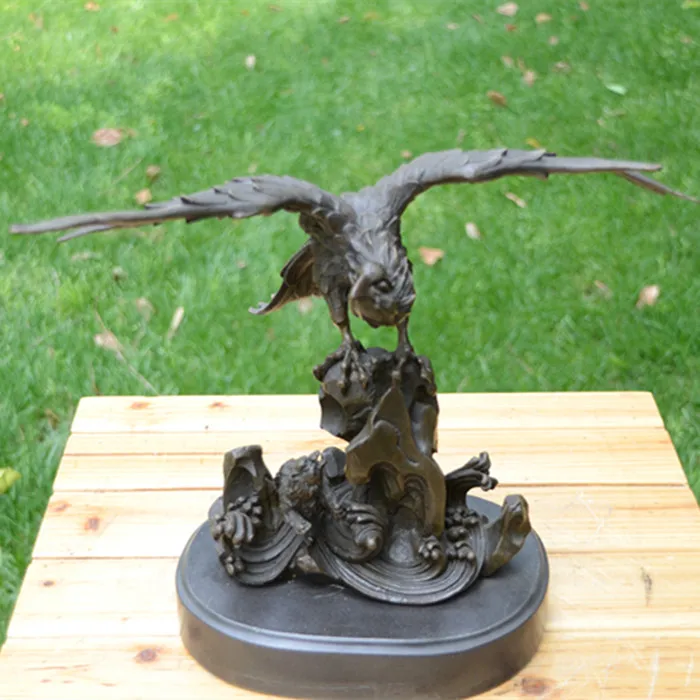 bronze statue of animal bird ornaments crafts jewelry business promotion Eagle opened the gift of feng shui ornaments
bronze statue of animal bird ornaments crafts jewelry business promotion Eagle opened the gift of feng shui ornaments