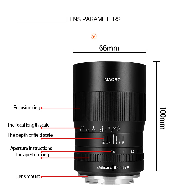 7artisans 60 мм F2.8 объектив камеры для Canon Eosm Eosr E Fuji M43 Nikon Z макрообъектив с увеличением |