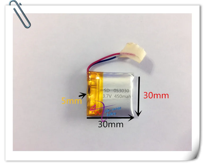wholesale 10 pcs 3.7V 450mah Lithium Polymer LiPo Rechargeable Battery 503030 For Mp3 PAD DVD E-book bluetooth headset camera
wholesale 10 pcs 3.7V 450mah Lithium Polymer LiPo Rechargeable Battery 503030 For Mp3 PAD DVD E-book bluetooth headset camera