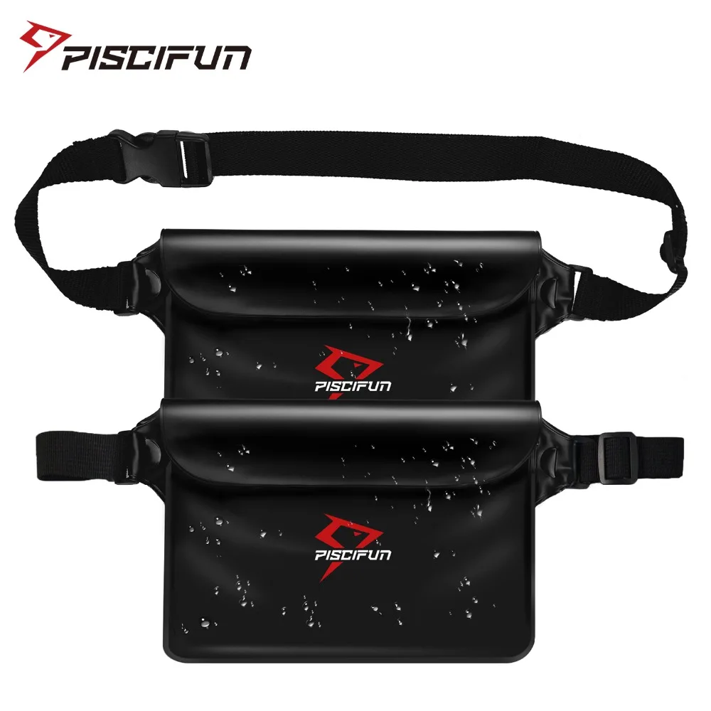 Piscifun 2 Pack Waterproof Waist Pouch Bag Phone Case for Water Sports Fishing Swimming Kayaking Rafting Boating Diving Hiking
Piscifun 2 Pack Waterproof Waist Pouch Bag Phone Case for Water Sports Fishing Swimming Kayaking Rafting Boating Diving Hiking