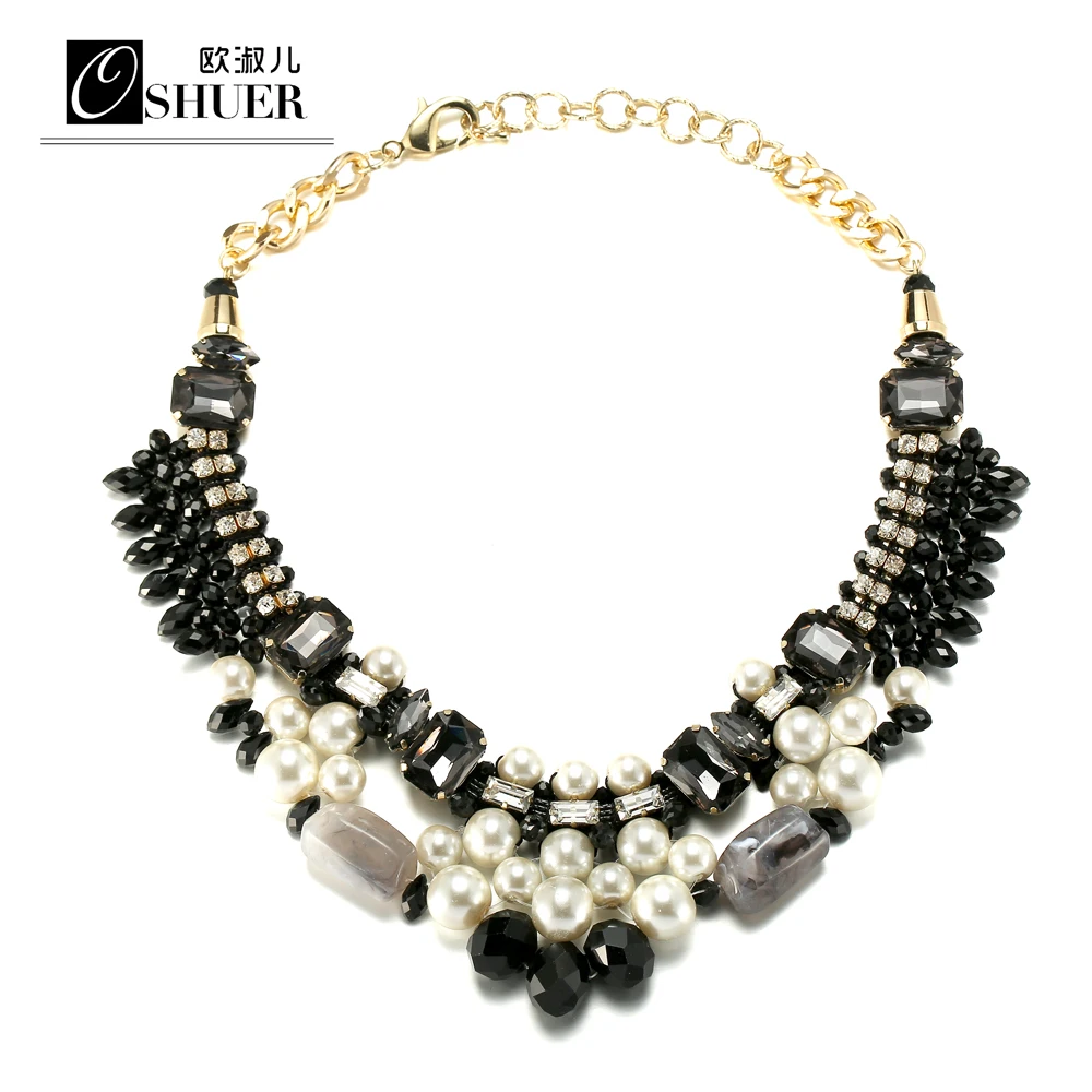 OSHUER Handmade 3 Color Fashion Summer Style Chokers Necklace with Crystal Beads Jewelry Pendant
OSHUER Handmade 3 Color Fashion Summer Style Chokers Necklace with Crystal Beads Jewelry Pendant