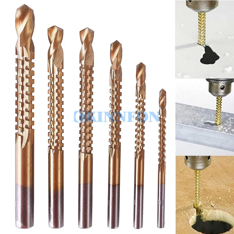 DHL 100Set 6PCS/Set Woodworking Wood Metal Cutting Hole Saw Holesaw HSS 4241 Ti Step Drill Bit
DHL 100Set 6PCS/Set Woodworking Wood Metal Cutting Hole Saw Holesaw HSS 4241 Ti Step Drill Bit
