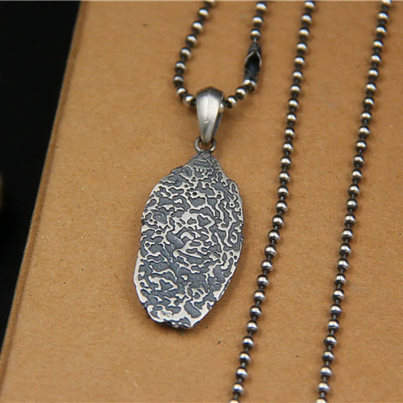 Real 925 Sterling Silver Necklace Meteorite Shaped Pendant Retro Personality Man and Woman Vintage Fine Jewelry
Real 925 Sterling Silver Necklace Meteorite Shaped Pendant Retro Personality Man and Woman Vintage Fine Jewelry