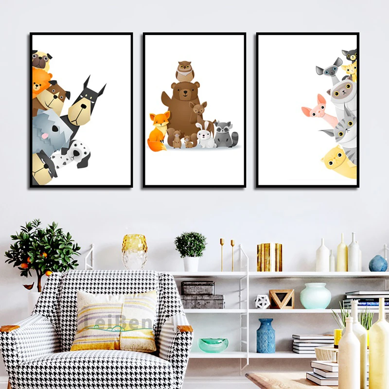 Cartoon Animals Look At You Poster Children's Room Decoration Wall Art Print Canvas Painting Anime Minimalist Picture Home Decor
Cartoon Animals Look At You Poster Children's Room Decoration Wall Art Print Canvas Painting Anime Minimalist Picture Home Decor