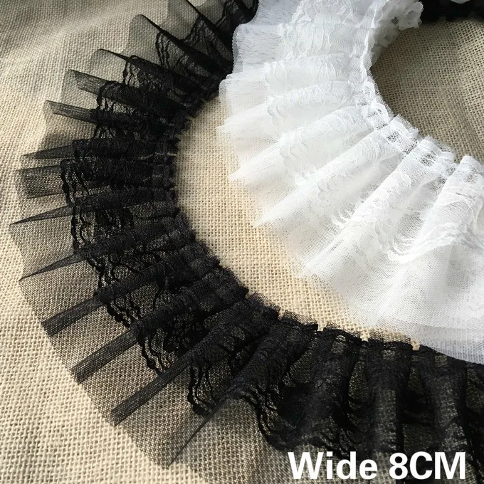 8CM Wide Luxury 3D Pleated Lace Cotton Embroidery Ribbon Ruffle Trim Curtains Dress Skirts Hem Splice Sewing Guipure Supplies
8CM Wide Luxury 3D Pleated Lace Cotton Embroidery Ribbon Ruffle Trim Curtains Dress Skirts Hem Splice Sewing Guipure Supplies