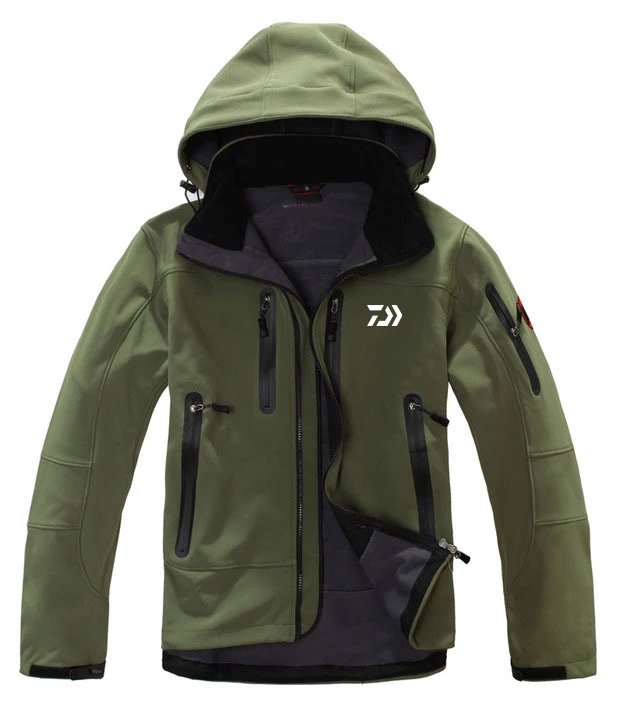 New DAIWA Fishing Jackets Men Outdoor Waterproof Fleece Warm Zipper Pockets Fishing Clothing Hooded Soft Shell Fishing Shirts
New DAIWA Fishing Jackets Men Outdoor Waterproof Fleece Warm Zipper Pockets Fishing Clothing Hooded Soft Shell Fishing Shirts