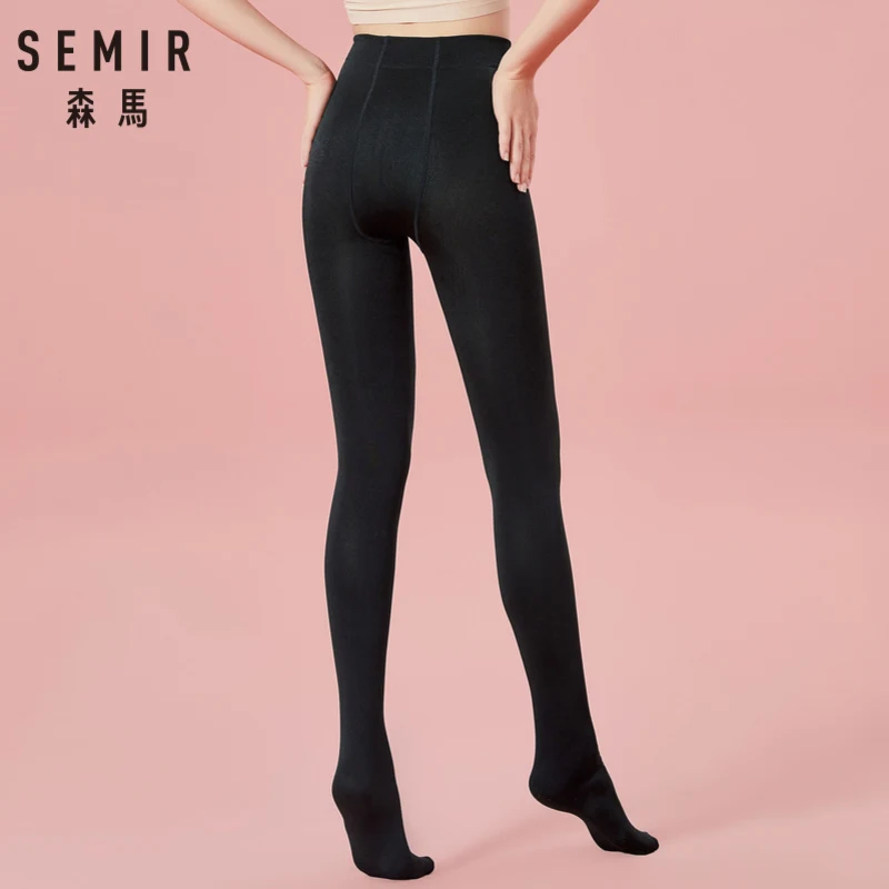 Женские матовые непрозрачные трикотажные колготки SEMIR 500 Denier 500D с флисовой