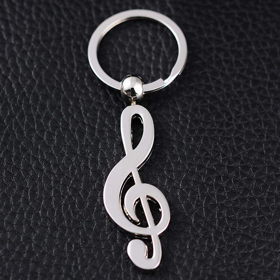 

10PCS Fashion Musical Note Keychains Sleutelhanger Creative Metal Key Holder Car Keyfobs Porte Clef Charm Jewelry Gift J001