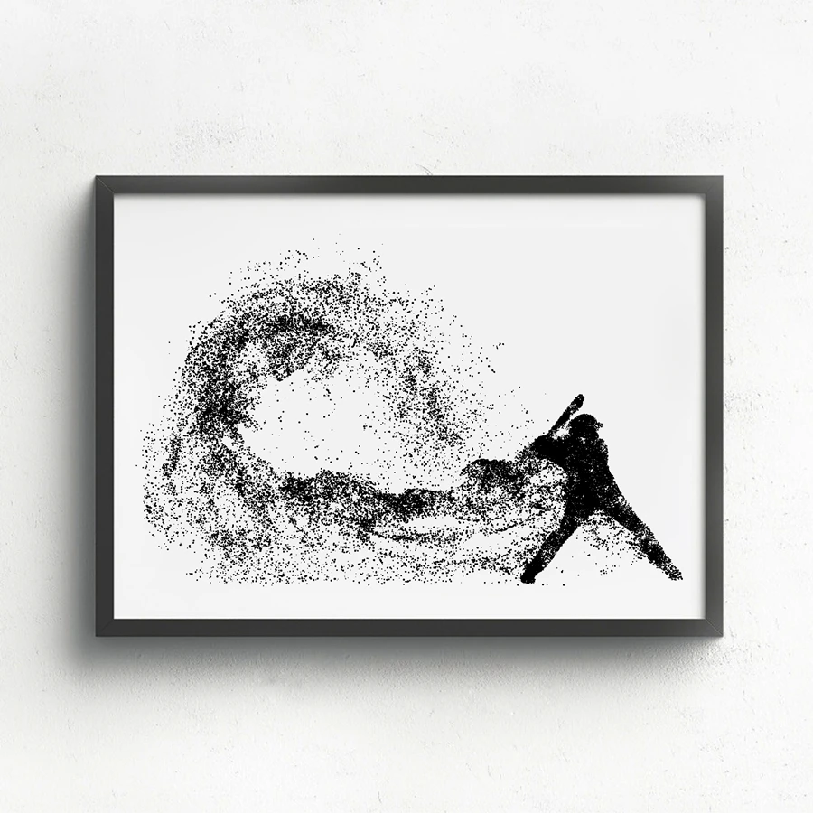 Abstract Black and White Painting Baseball Player Sport Wall Pictures Nordic Style Kids Room Decor Posters and Prints Canvas Art
Abstract Black and White Painting Baseball Player Sport Wall Pictures Nordic Style Kids Room Decor Posters and Prints Canvas Art
