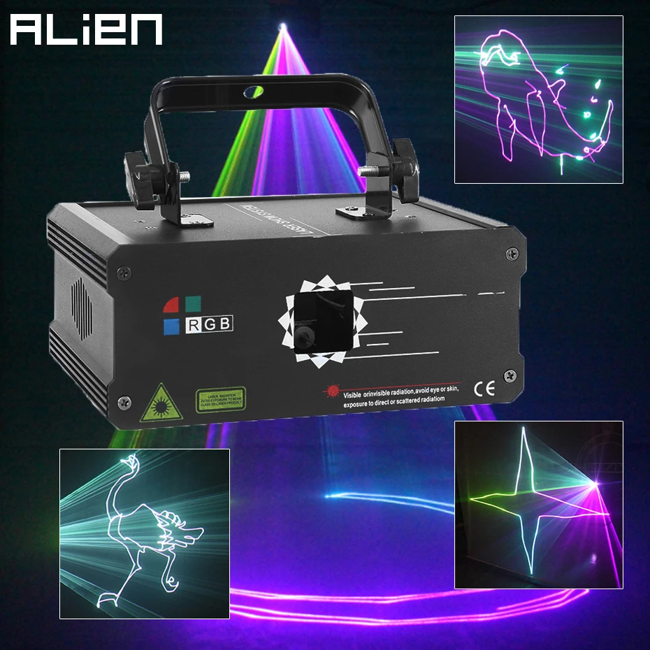 ALIEN 500MW 1W RGB Full Color Animation Laser Projector DMX Beam Scanner DJ Disco Party Holiday Bar Xmas Stage Lighting Effect
ALIEN 500MW 1W RGB Full Color Animation Laser Projector DMX Beam Scanner DJ Disco Party Holiday Bar Xmas Stage Lighting Effect