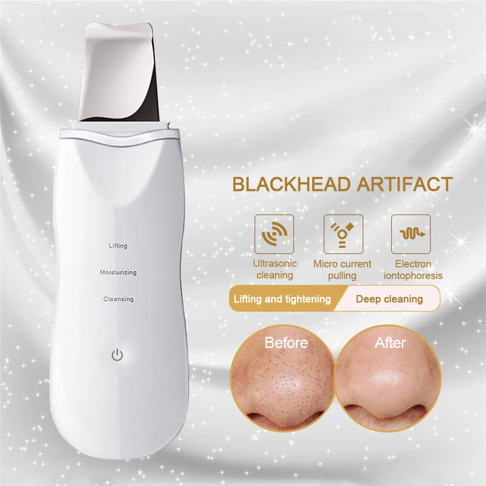 USB Ultrasonic Skin Scrubber Peeling Shovel Facial Pore Blackhead Cleaner Rechargeable Moisturizing Skin Tightening Machine
USB Ultrasonic Skin Scrubber Peeling Shovel Facial Pore Blackhead Cleaner Rechargeable Moisturizing Skin Tightening Machine