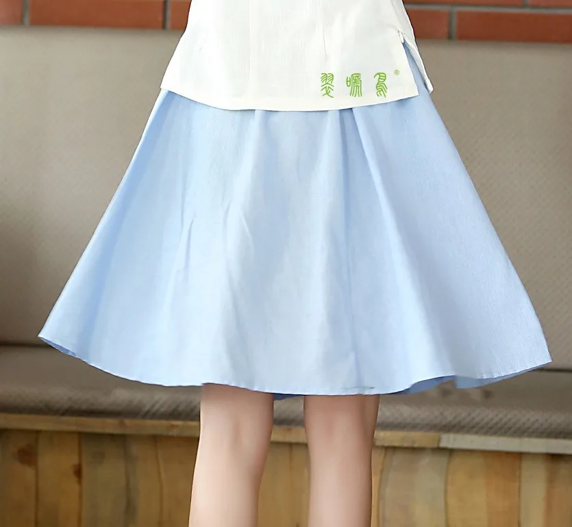 Shanghai Story New mini skirt leisure body linen solid elastic waist women skirts wholesale MQ807
Shanghai Story New mini skirt leisure body linen solid elastic waist women skirts wholesale MQ807