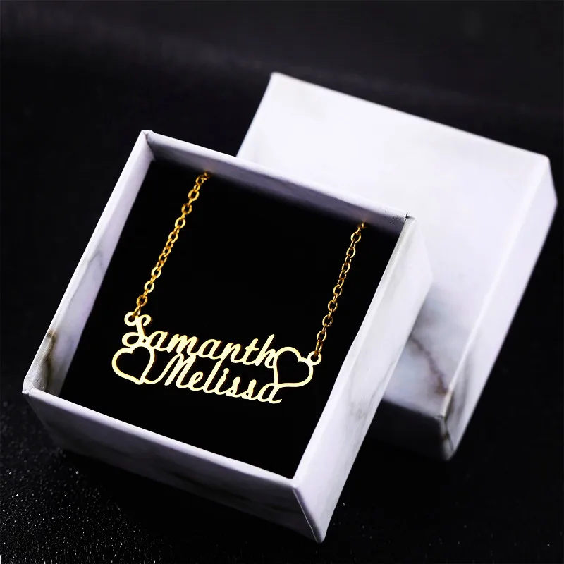 Ожерелье с именем на заказ Женский индивидуальный подарок кулон ручное письмо