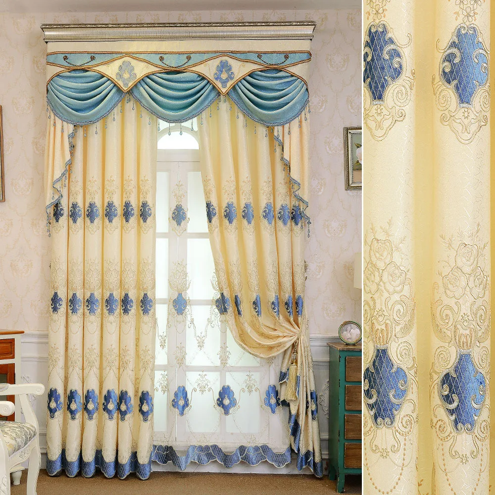 Custom curtains High grade European livingroom Chenille Shading embroidered bedroom blackout curtain tulle valance drape M697
Custom curtains High grade European livingroom Chenille Shading embroidered bedroom blackout curtain tulle valance drape M697