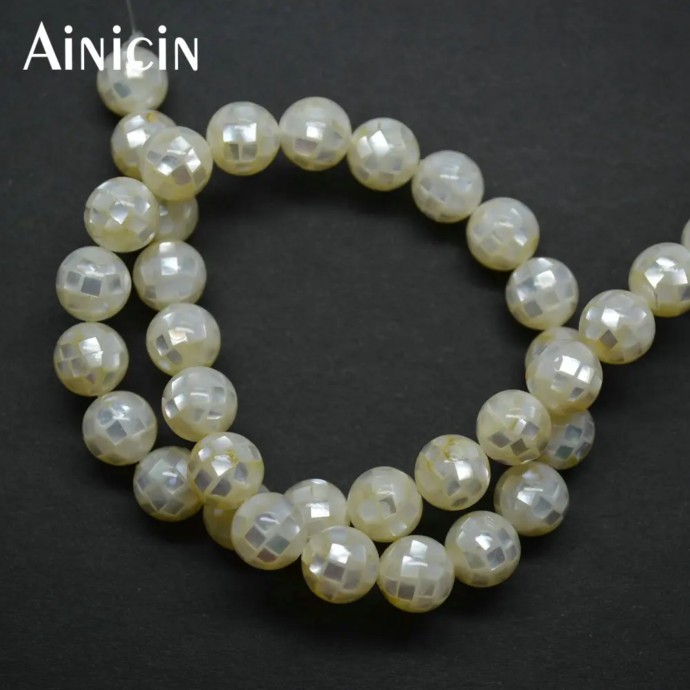 2pcs Natural White Shell Glue Joint 10mm Round Beads 16'' Fashion Jewelry Making Materials
2pcs Natural White Shell Glue Joint 10mm Round Beads 16'' Fashion Jewelry Making Materials