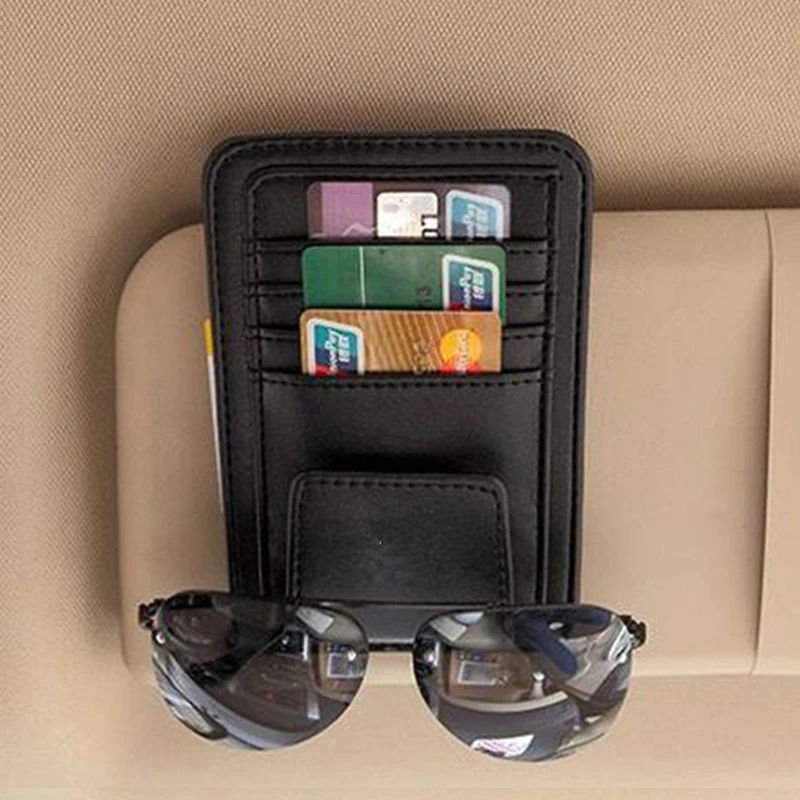Фото Автомобильный солнцезащитный козырек держатель для очков Солнцезащитные очки