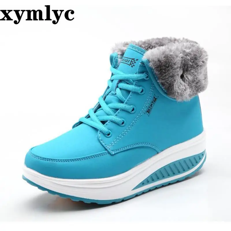 Winter casual high boots plus velvet cotton shoes trend warm thick bottom sneakers round head lace up female snow boots leather
Winter casual high boots plus velvet cotton shoes trend warm thick bottom sneakers round head lace up female snow boots leather