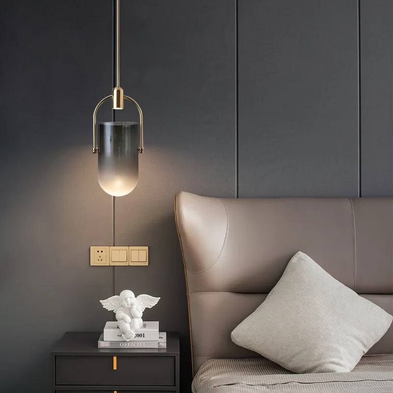 Скандинавская стеклянная Подвесная лампа в стиле ретро креативный дизайнерский