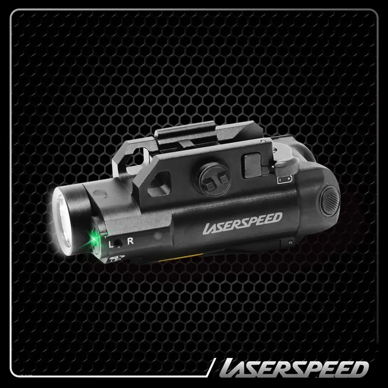 Laserspeed Compact Picatinny Light LED Tactical Gun Light + Aiming Laser Sight Tactical Laser Flashlight
Laserspeed Compact Picatinny Light LED Tactical Gun Light + Aiming Laser Sight Tactical Laser Flashlight