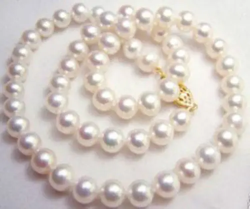 9-10MM 2014 charming free shipping White Akoya Cultured Pearl necklace 14KGP clasp 18"BV464
9-10MM 2014 charming free shipping White Akoya Cultured Pearl necklace 14KGP clasp 18"BV464