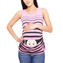 Женская весенне летняя блузка для беременных с принтом малышей