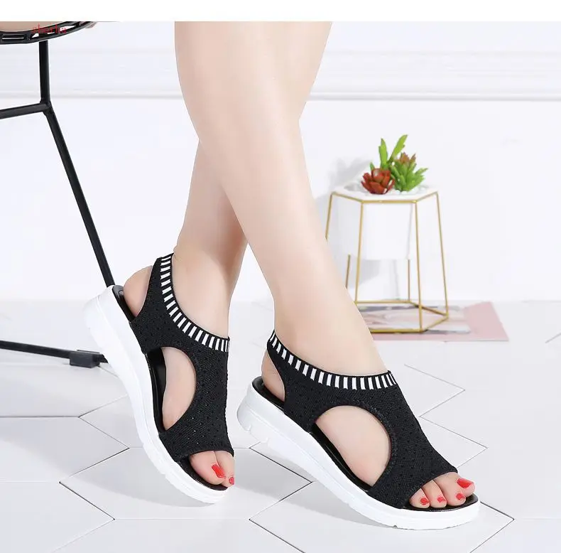 Classic wedge Women Sandals for Summer New Platform Sandal Shoes Breathable Comfort Shopping Ladies Walking Shoes White Black
Classic wedge Women Sandals for Summer New Platform Sandal Shoes Breathable Comfort Shopping Ladies Walking Shoes White Black