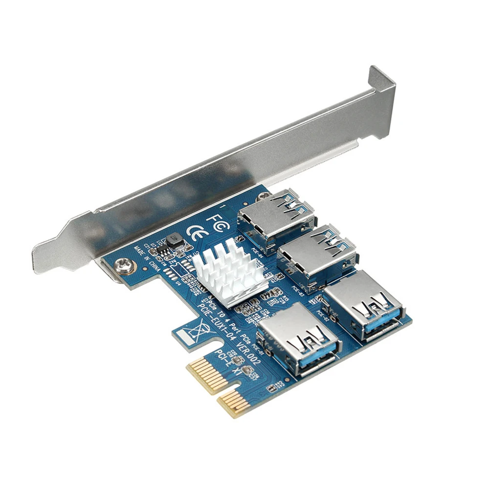 Maikou PCI-E 4-Port PCI-E Card PCI Express Expansion Card Riser USB3.0 Adapter for Mining
Maikou PCI-E 4-Port PCI-E Card PCI Express Expansion Card Riser USB3.0 Adapter for Mining