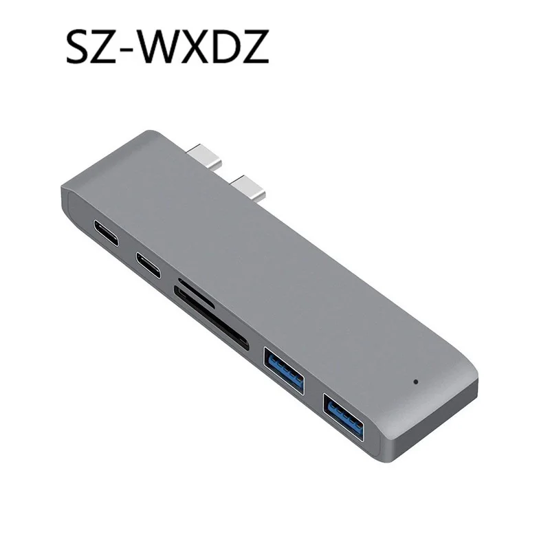 SZ WXDZ 6 в 1 Тип C кард ридер и ступица USB3.0 SD/TF для карт с USB Зарядное устройство MacBook Pro