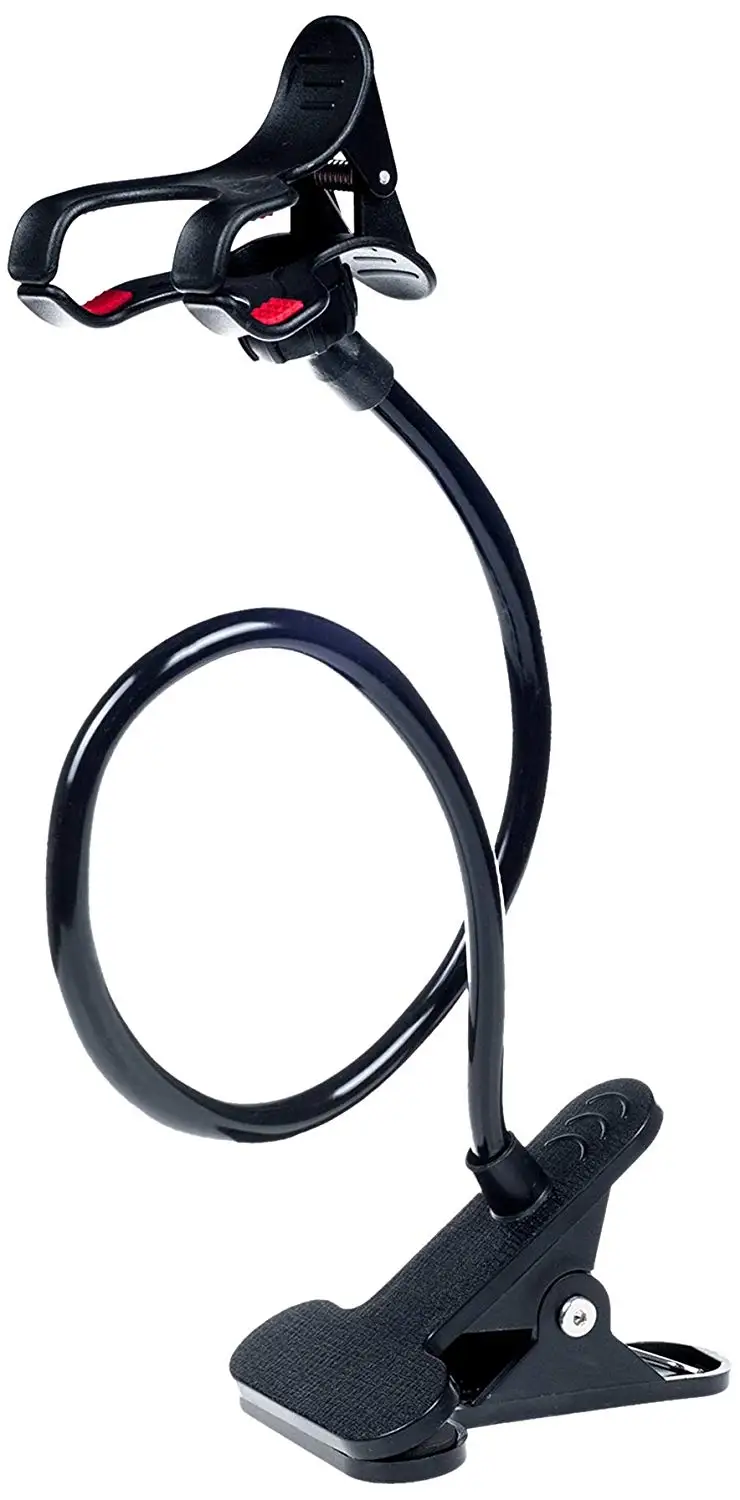 Plastic Flexible Long Arms Gooseneck Clip Clamp Stand Universal Cell Phone Holder - Black for smartphone
Plastic Flexible Long Arms Gooseneck Clip Clamp Stand Universal Cell Phone Holder - Black for smartphone