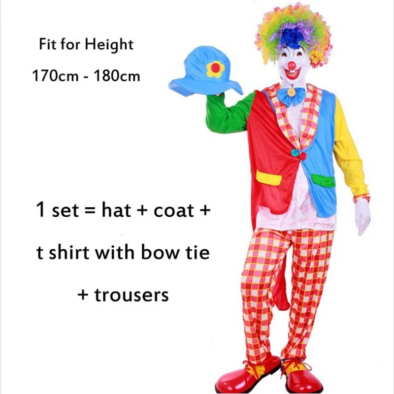 Halloween Party Men Cosplay Clown Costume Funny Clown Costume Masquerade Carnival Adults Male Clown Cosplay Costume
Halloween Party Men Cosplay Clown Costume Funny Clown Costume Masquerade Carnival Adults Male Clown Cosplay Costume