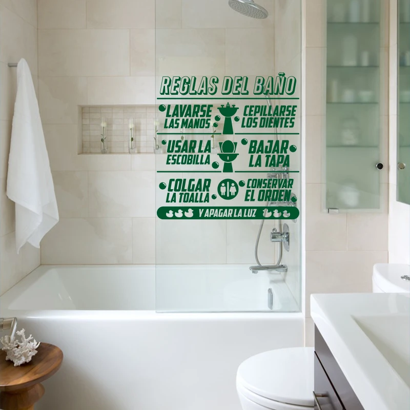 Art Design Bathroom Rules In Spanish Kids Quote Wall Sticker Home Decor Vinyl Toilte Wall Decals Family Quotes For Bathroom
Art Design Bathroom Rules In Spanish Kids Quote Wall Sticker Home Decor Vinyl Toilte Wall Decals Family Quotes For Bathroom