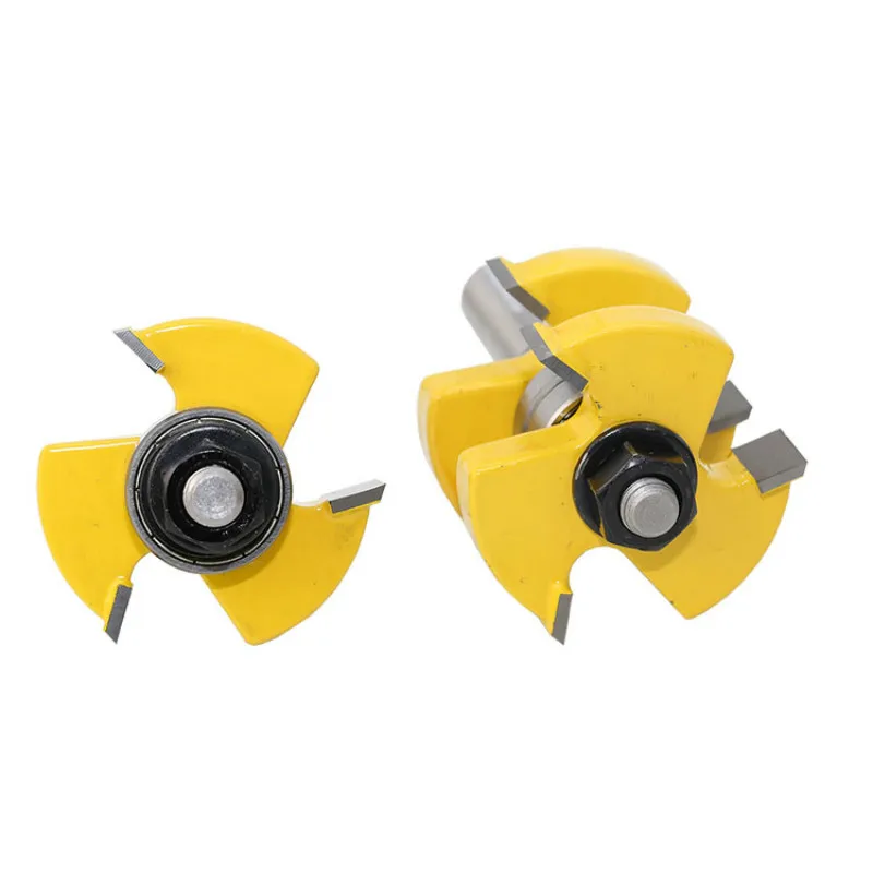 3-Tooth 1-1/2" 2 Bit Tongue and Groove Router Bit Set - Joint Assembly Router Bit Set 1-1/2" Stock Wood Cutting Tool
3-Tooth 1-1/2" 2 Bit Tongue and Groove Router Bit Set - Joint Assembly Router Bit Set 1-1/2" Stock Wood Cutting Tool