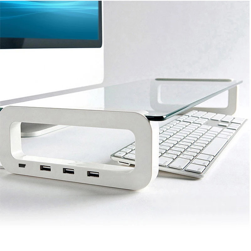 Imac usb многофункциональная компьютерная подставка со стеклянной подставкой для