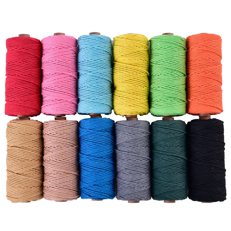 3mmx110yards 100% Cotton Cord Colorful Cord Rope Beige Twisted Craft Macrame String Tapestry DIY Home Textile Decorative supply
3mmx110yards 100% Cotton Cord Colorful Cord Rope Beige Twisted Craft Macrame String Tapestry DIY Home Textile Decorative supply