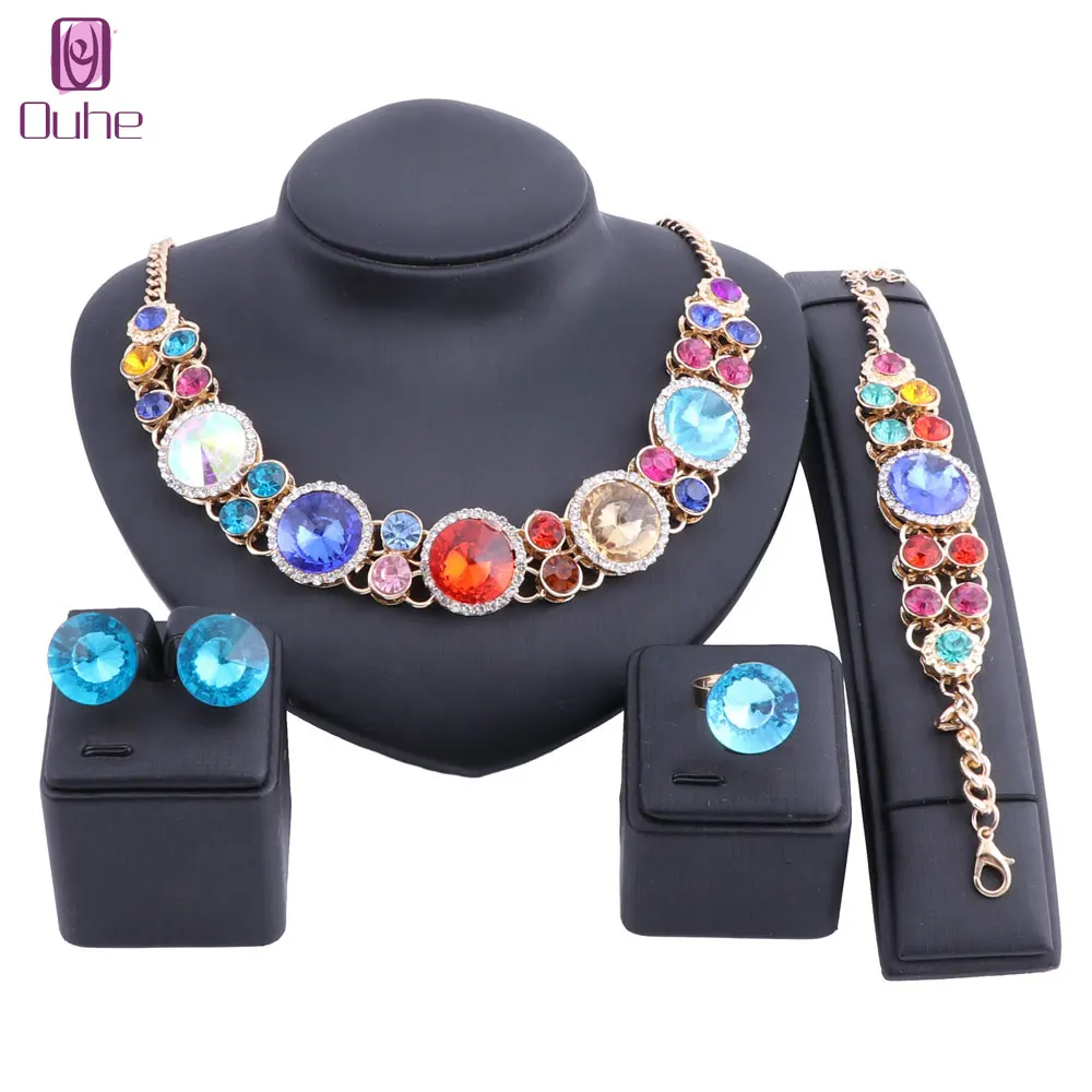 Wedding Bridal Jewelry Set Gold Color Crystal Women Party Necklace Bangle Earring Ring Costume Jewelry Set
Wedding Bridal Jewelry Set Gold Color Crystal Women Party Necklace Bangle Earring Ring Costume Jewelry Set